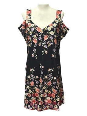 Saukole floral cold-shoulder tank style midi dress Women’s no size tag | f
